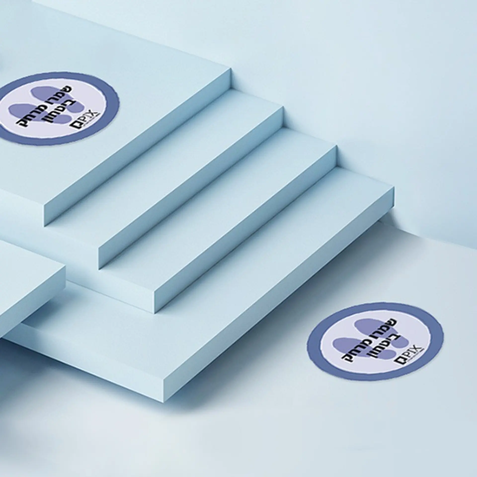 מדבקות רצפה לשמירת מרחק